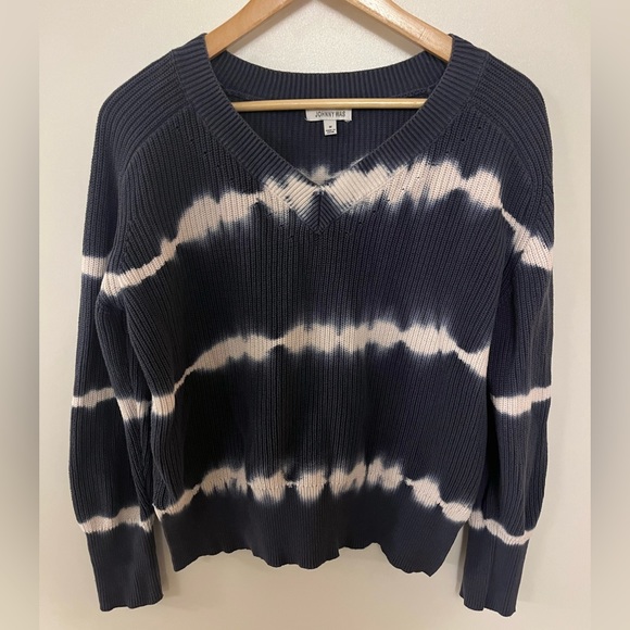 Johnny Was Tie Dye Pullover Knit Sweater Indigo M - Picture 5 of 14